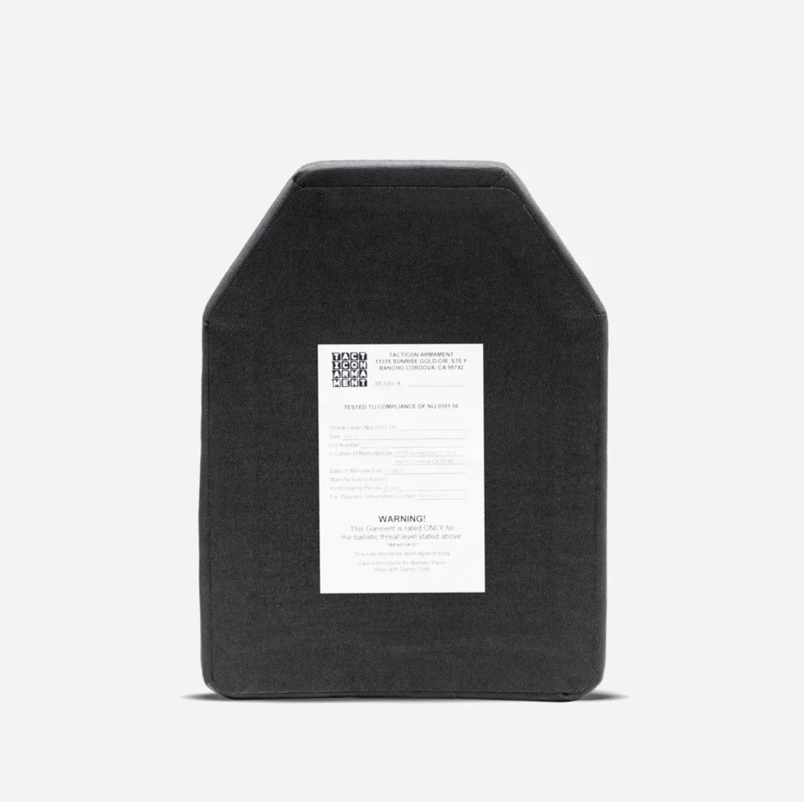 Level IV 6 lbs Multi-curve Armor Plate (TASPIV)